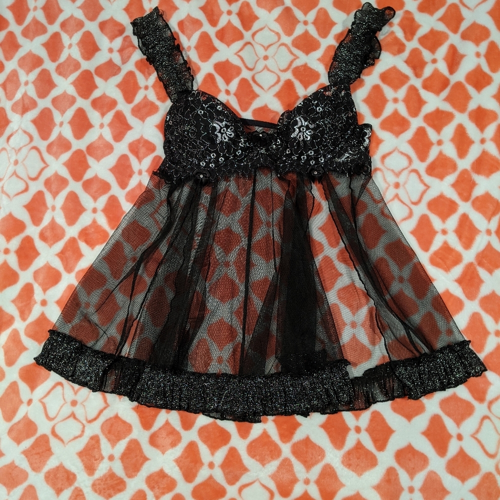 Vintage sheer lingerie top